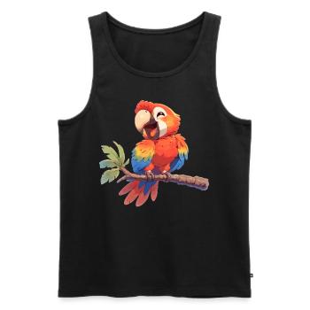 Macaw's Era - Men's Premium Organic Tank Top - black - Front - AI Model Male 178 light (178cm)