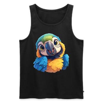 Macaw's Era - Men's Premium Organic Tank Top - black - Front - AI Model Male 178 light (178cm)