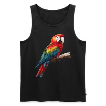 Macaw's Era - Men's Premium Organic Tank Top - black - Front - AI Model Male 178 light (178cm)