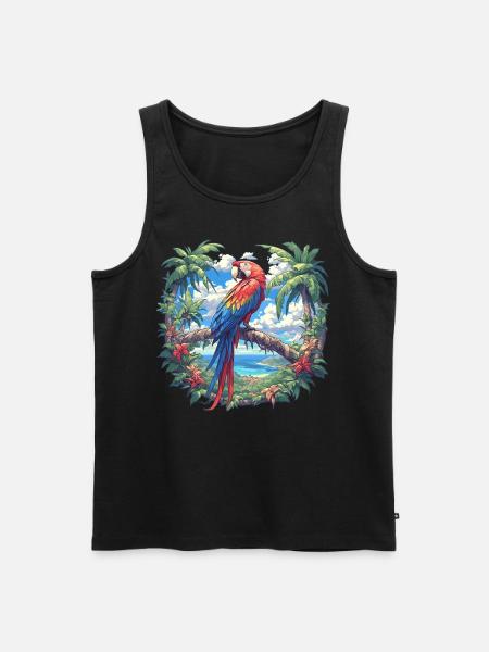 Macaw's Era - Men's Premium Organic Tank Top - black