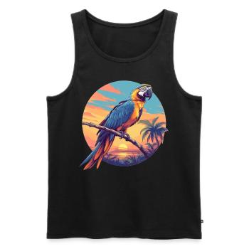 Macaw's Era - Men's Premium Organic Tank Top - black - Front - AI Model Male 178 light (178cm)