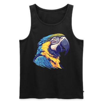 Macaw's Era - Men's Premium Organic Tank Top - black - Front - AI Model Male 178 light (178cm)