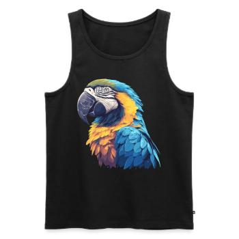 Macaw's Era - Men's Premium Organic Tank Top - black - Front - AI Model Male 178 light (178cm)