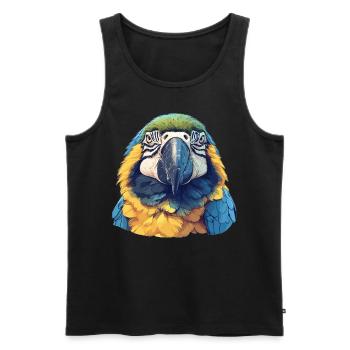 Aras Ara - Männer Premium Bio Tank Top - Schwarz - Vorne - Michal (187cm)