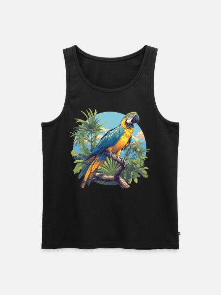 Macaw's Era - Men's Premium Organic Tank Top - black