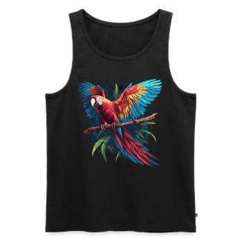 Macaw's Era - Men's Premium Organic Tank Top - black - Front - AI Model Male 178 light (178cm)