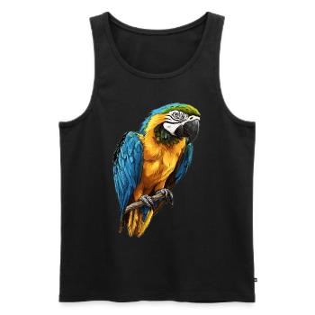 Aras Ara - Männer Premium Bio Tank Top - Schwarz - Vorne - Michal (187cm)