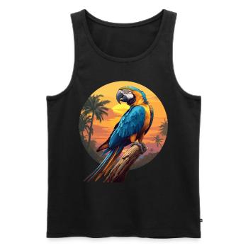 Macaw's Era - Men's Premium Organic Tank Top - black - Front - AI Model Male 178 light (178cm)