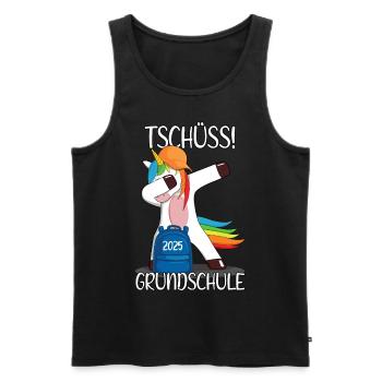 Grundschule Abschluss 2025 Grundschulabschluss - Männer Premium Bio Tank Top - Schwarz - Vorne - Michal (187cm)