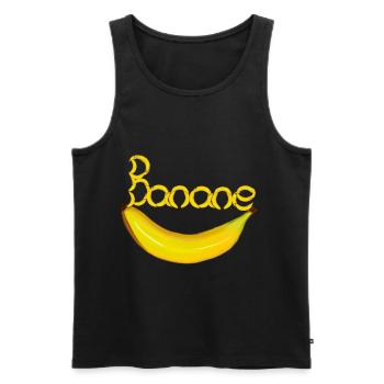 Banana Fruit Fruit Fruits Bananas - Men's Premium Organic Tank Top - black - Front - AI Model Male 178 light (178cm)