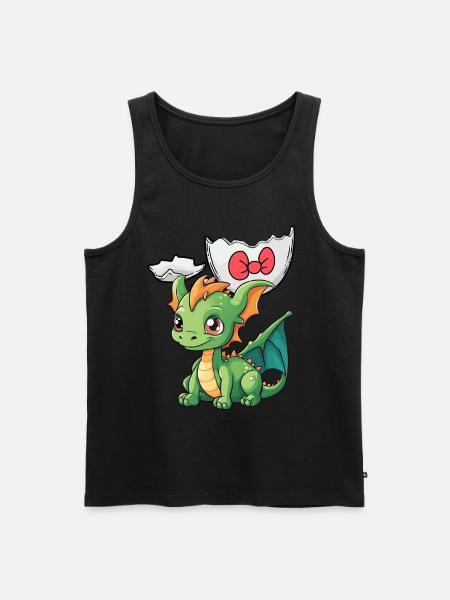 Baby Dragon Dragon Egg Eggshell Hatch Child - Men's Premium Organic Tank Top - black