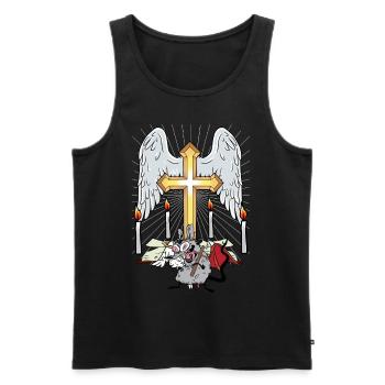 Églises Rat Souris Croix Crucifix Halloween - Débardeur bio Premium Homme - noir - Devant - Michal (187cm)
