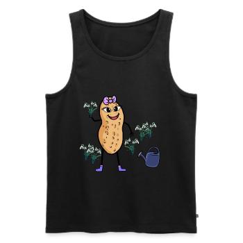 Peanut Season March Spring Snowdrops - Men's Premium Organic Tank Top - black - Front - AI Model Male 178 light (178cm)