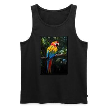 Aras Ara - Männer Premium Bio Tank Top - Schwarz - Vorne - Michal (187cm)
