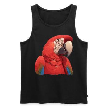 Macaw's Era - Men's Premium Organic Tank Top - black - Front - AI Model Male 178 light (178cm)