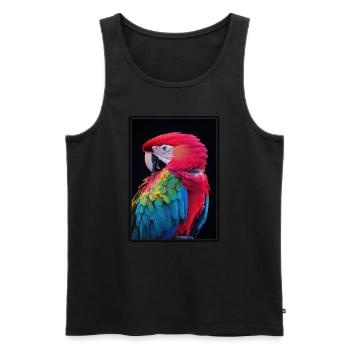 Macaw's Era - Men's Premium Organic Tank Top - black - Front - AI Model Male 178 light (178cm)