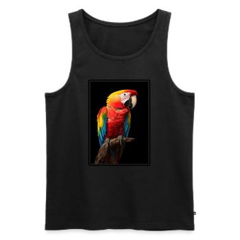 Macaw's Era - Men's Premium Organic Tank Top - black - Front - AI Model Male 178 light (178cm)