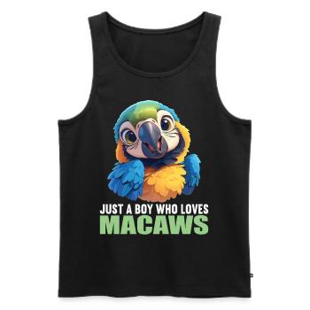Macaw's Era - Men's Premium Organic Tank Top - black - Front - AI Model Male 178 light (178cm)