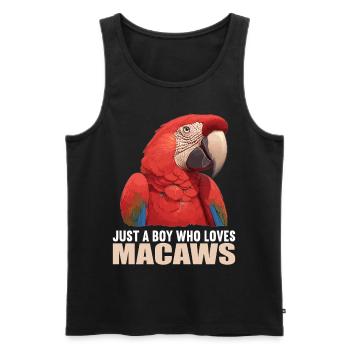 Macaw's Era - Men's Premium Organic Tank Top - black - Front - AI Model Male 178 light (178cm)
