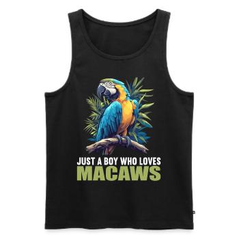 Macaw's Era - Men's Premium Organic Tank Top - black - Front - AI Model Male 178 light (178cm)