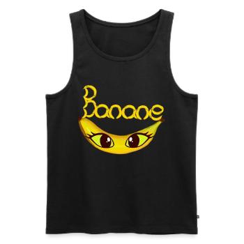 Banana Banana Fruit Fruit Fruits Funny - Men's Premium Organic Tank Top - black - Front - AI Model Male 178 light (178cm)
