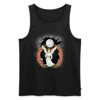 Spiritual Celestial Angel Protector Guardian Angel - Men's Premium Organic Tank Top - black - Front - AI Model Male 178 light (178cm)