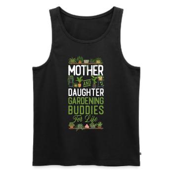 Plant Lover Gardening Mom Daughter - Men's Premium Organic Tank Top - black - Front - Michal (187cm)