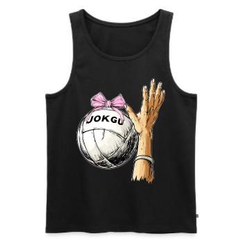 Coquettish Bow Jokgu Mother's Day Pink Bow - Men's Premium Organic Tank Top - black - Front - AI Model Male 178 light (178cm)