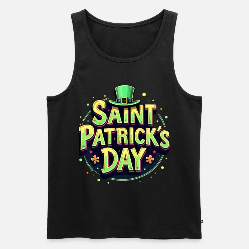 Saint Patrick`s Day Beer - Männer Premium Bio Tank Top - Schwarz