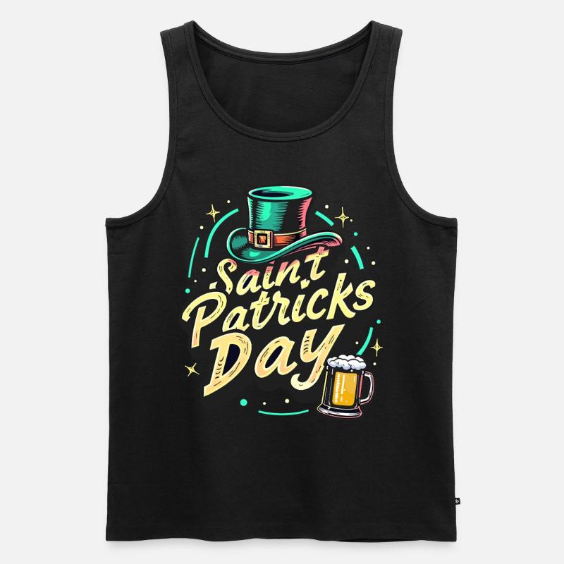 Saint Patrick`s Day Beer - Männer Premium Bio Tank Top - Schwarz