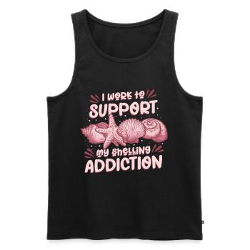 Mussel collector mussels - Men's Premium Organic Tank Top - black - Front - AI Model Male 178 light (178cm)