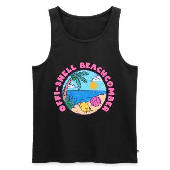 Muschelsammler Offi-shell Beachcomber - Männer Premium Bio Tank Top - Schwarz - Vorne - AI Model Male 178 light (178cm)