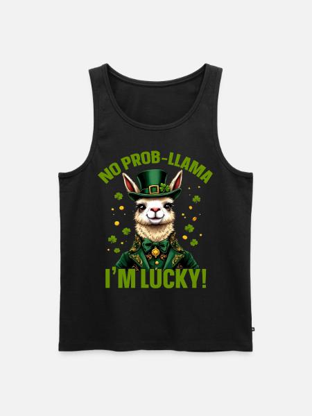 No Prob-llama I'm Lucky - Men's Premium Organic Tank Top - black
