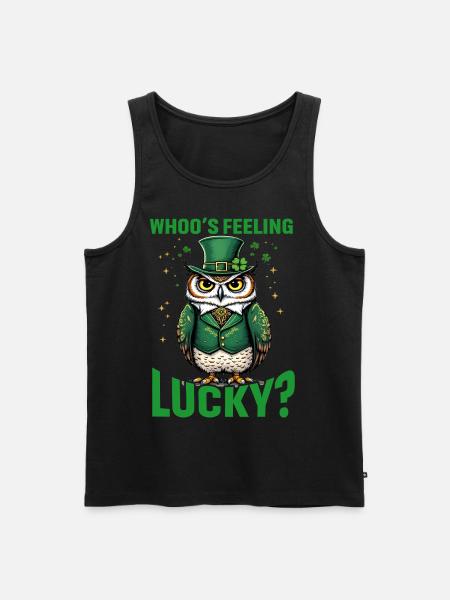 Whoo's feeling Lucky? - Men's Premium Organic Tank Top - black