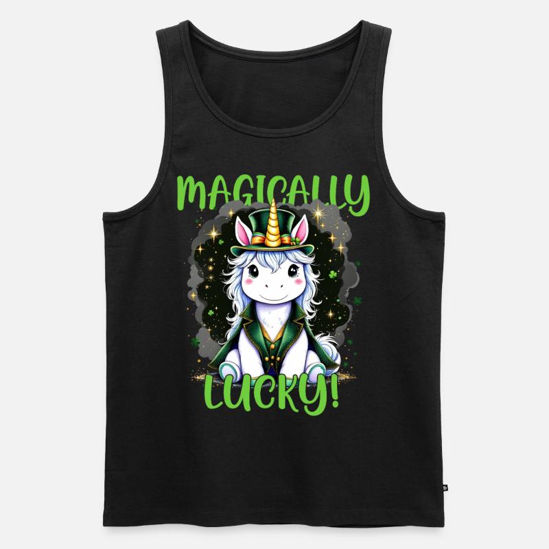 Magisches Glück - Männer Premium Bio Tank Top - Schwarz