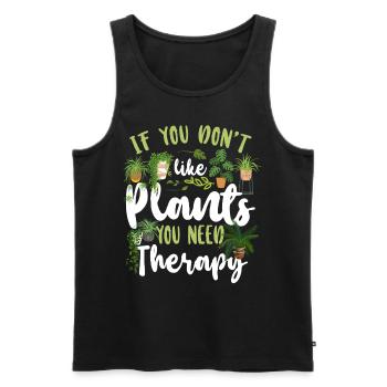 Jardinage amateur de plantes si vous ne le faites pas - Débardeur bio Premium Homme - noir - Devant - Michal (187cm)