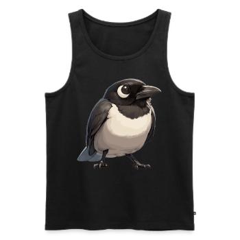 Elstern Elster - Männer Premium Bio Tank Top - Schwarz - Vorne - AI Model Male 178 light (178cm)