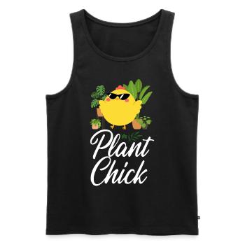 Amateur de plantes jardinage Poulet fille - Débardeur bio Premium Homme - noir - Devant - Michal (187cm)