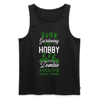 Plant Lover Gardening Gardening Is - Männer Premium Bio Tank Top - Schwarz - Vorne - AI Model Male 178 light (178cm)