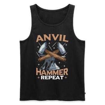 Craftsmanship Metalwork Blacksmithing - Men's Premium Organic Tank Top - black - Front - AI Model Male 178 light (178cm)