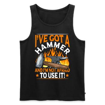 Anvil Sparks Iron Forgings - Men's Premium Organic Tank Top - black - Front - AI Model Male 178 light (178cm)