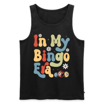 In meiner Bingo-ära - Männer Premium Bio Tank Top - Schwarz - Vorne - AI Model Male 178 light (178cm)