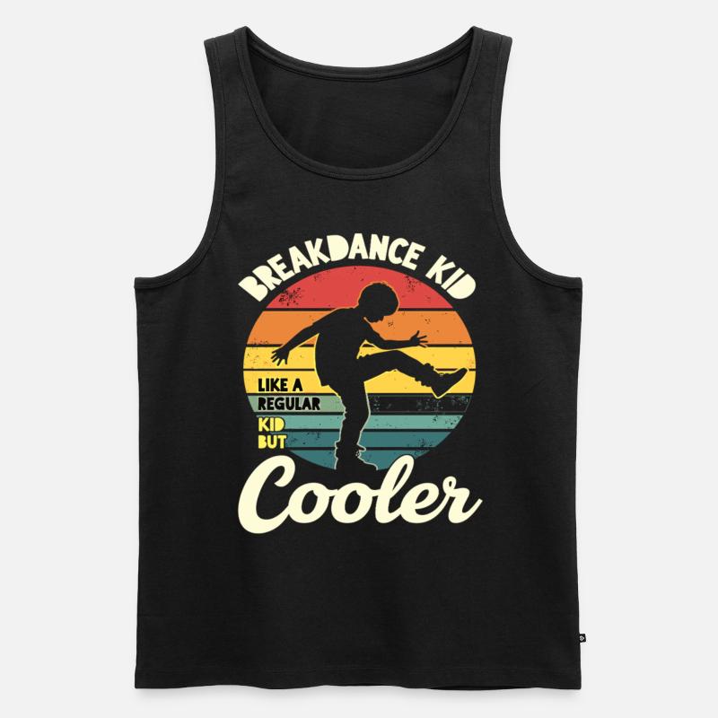 Breakdance Kid Breakdancer Retro Dance B-Boys - Débardeur bio Premium Homme - noir
