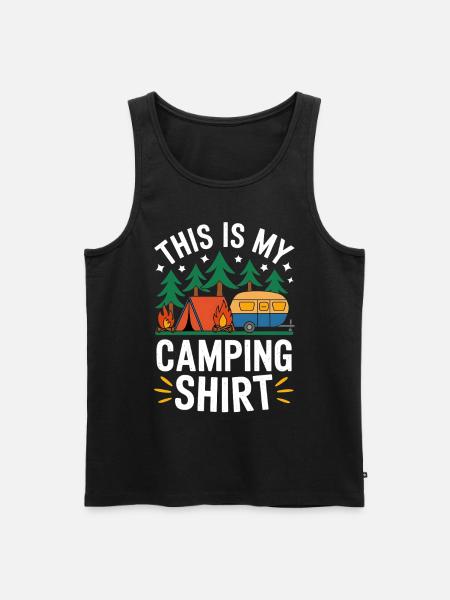 Camping Eventyr Sjovt Camping Design - Herre Premium økologisk tanktop - sort