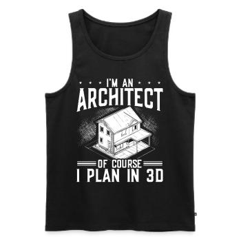Architekt Architektur Geschenk Architekturstudent - Männer Premium Bio Tank Top - Schwarz - Vorne - AI Model Male 178 light (178cm)