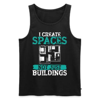 Architekt Architektur Geschenk Architekturstudent - Männer Premium Bio Tank Top - Schwarz - Vorne - AI Model Male 178 light (178cm)