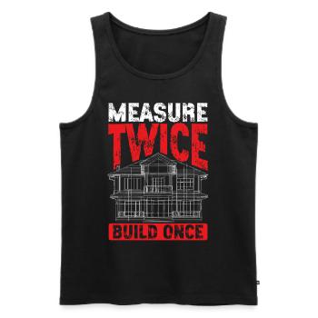 Architekt Architektur Geschenk Architekturstudent - Männer Premium Bio Tank Top - Schwarz - Vorne - AI Model Male 178 light (178cm)