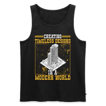 Architekt Architektur Geschenk Architekturstudent - Männer Premium Bio Tank Top - Schwarz - Vorne - AI Model Male 178 light (178cm)