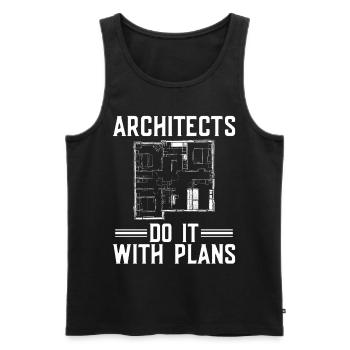 Architekt Architektur Geschenk Architekturstudent - Männer Premium Bio Tank Top - Schwarz - Vorne - AI Model Male 178 light (178cm)
