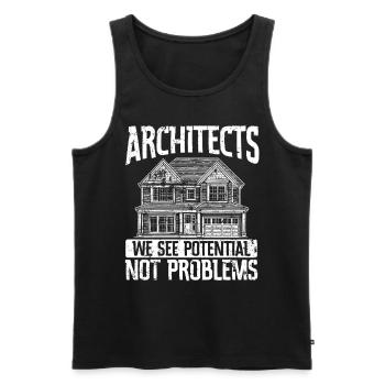 Architekt Architektur Geschenk Architekturstudent - Männer Premium Bio Tank Top - Schwarz - Vorne - AI Model Male 178 light (178cm)